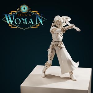 Elf Barbarian – Dahana Willowspirit – 28/32mm and 75mm