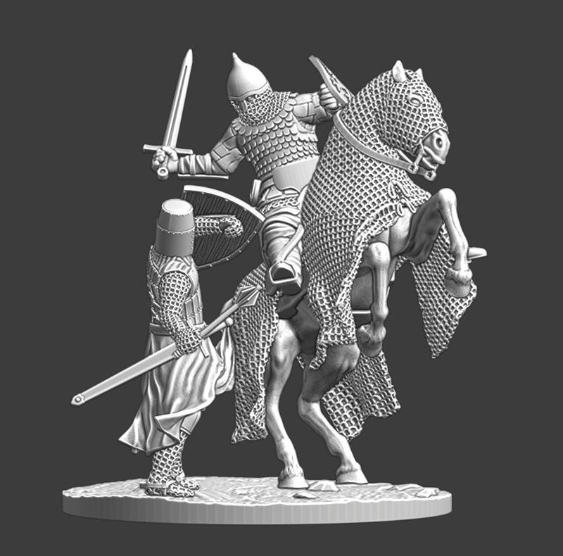 Mounted Kievan-Rus vs. Crusader Knight