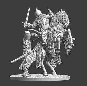 Mounted Kievan-Rus vs. Crusader Knight
