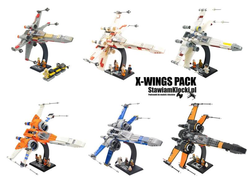 Display Stand for LEGO Star Wars X-Wing Pack 75301 / 75273 / 75218 / 75149/ 75102 / 9493 / 7142 / 7140 / 6212 / 4502   