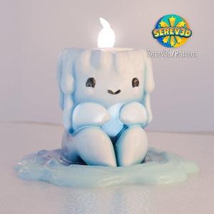 Cute Melting Ice Candle Holder-NO SUPPORTS-Serev3D