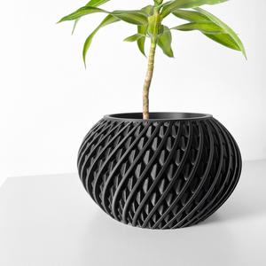 The Kio Planter Pot with Drainage Tray & Stand Included: Modern and Unique Home Decor for Plants a