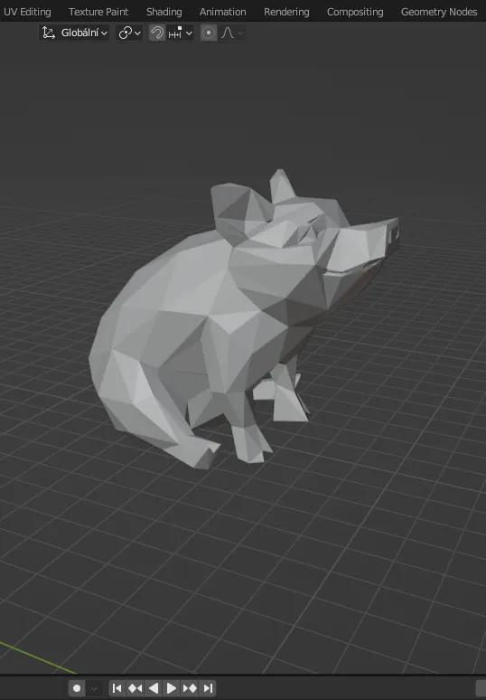 low poly pig V1