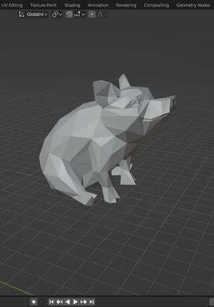 low poly pig V1