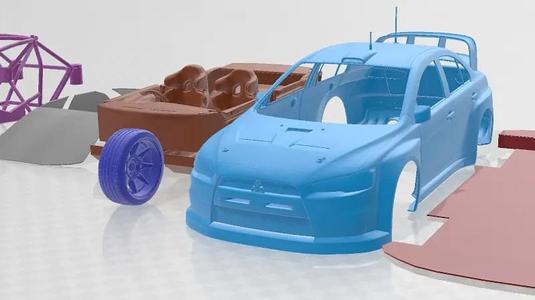 Mitsubishi Lancer Evolution X Rally Printable Car