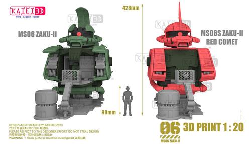1per20 MS06 Zaku II bust