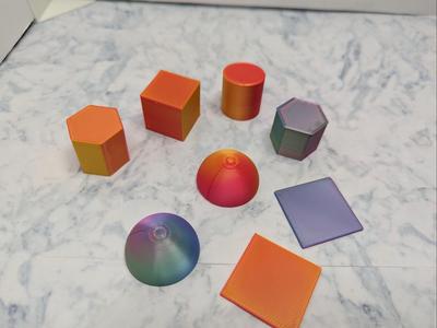 Multi Color Filament Test Shapes