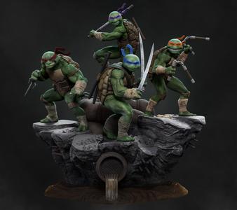 Teenage mutant ninja turtles diorama TMNT
