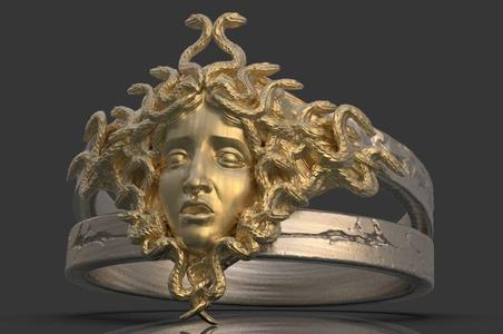 Gorgon Head Ring