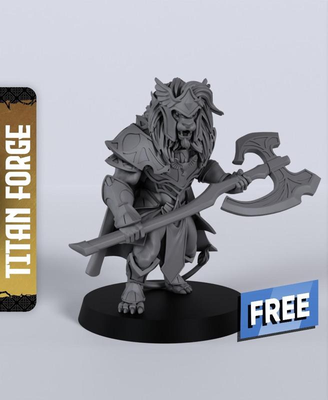 Lion Champion – With Free Dragon  – 5e DnD Inspired for RPG and Wargamers