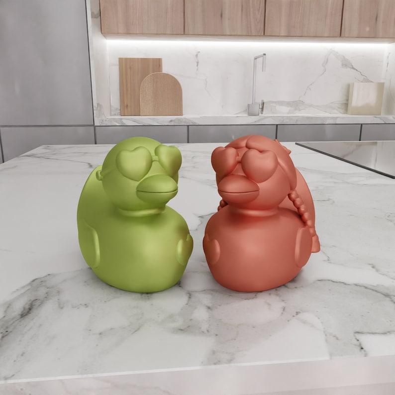 3D Man and Woman Duck for Valentine Couple Gift with Stl File & Duck Print, Heart Art, Duck Toys, 3D Printed Decor, Duck Gifts, Cute Couple
