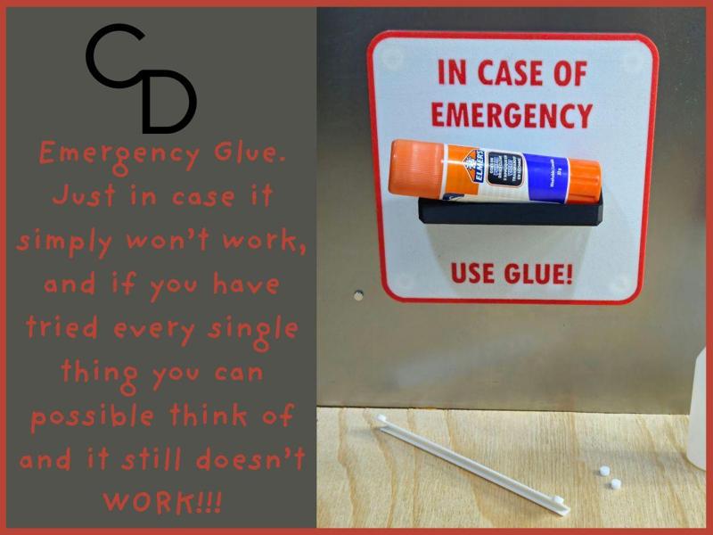 Emergency Glue Sign Holder