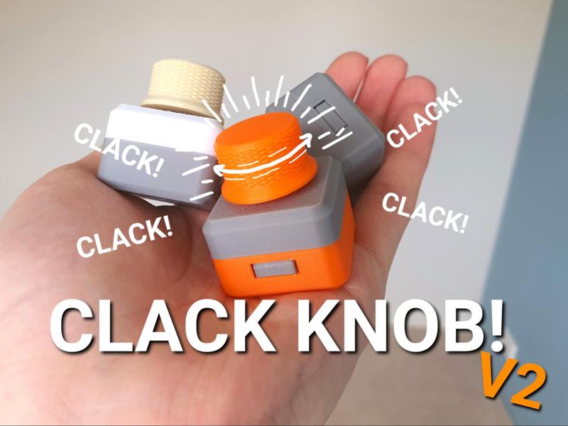 Clack Knob! V2 – Clicky Fidget Toy – 40 Min Print