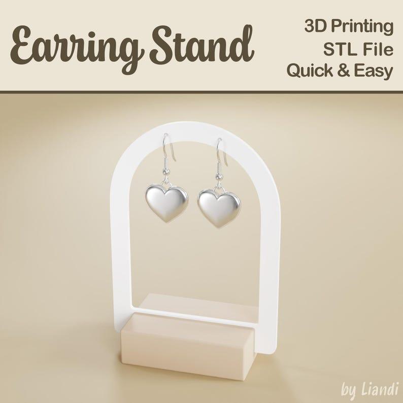 Arch Earring Stand STL - 3D Print File, Jewelry Display Stand, Earring Holder, Digital Download for Commercial Use