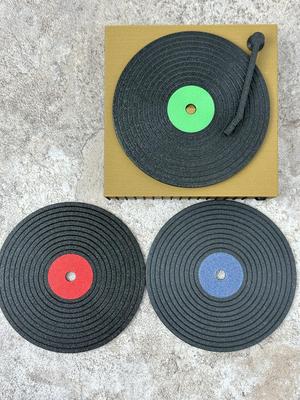 Vinyl Record Coaster + Display Set