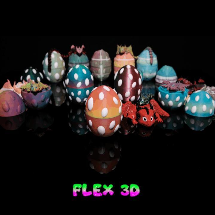 Flex 3D Dragon Original Tike with Bubble Egg