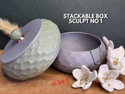 Jewelry Box Stackable Sculpted No 1