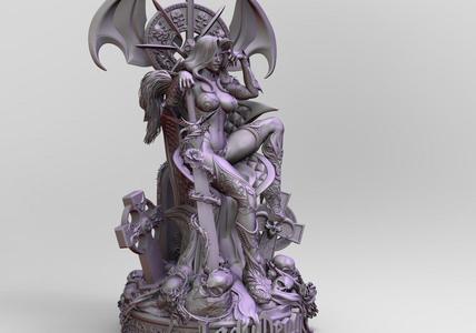 Lady Death on Throne