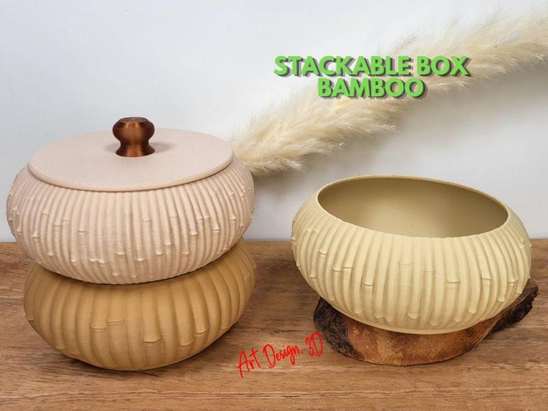 Jewelry Box Stackable Bamboo