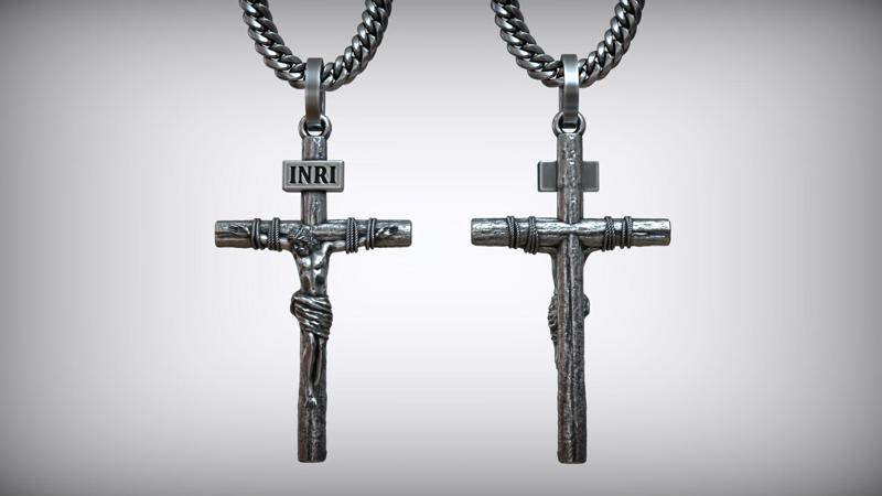 Jesus Christ Hands Tied Rope Christian Crucifix Cross Pendant