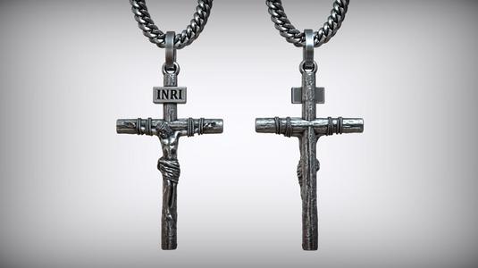 Jesus Christ Hands Tied Rope Christian Crucifix Cross Pendant