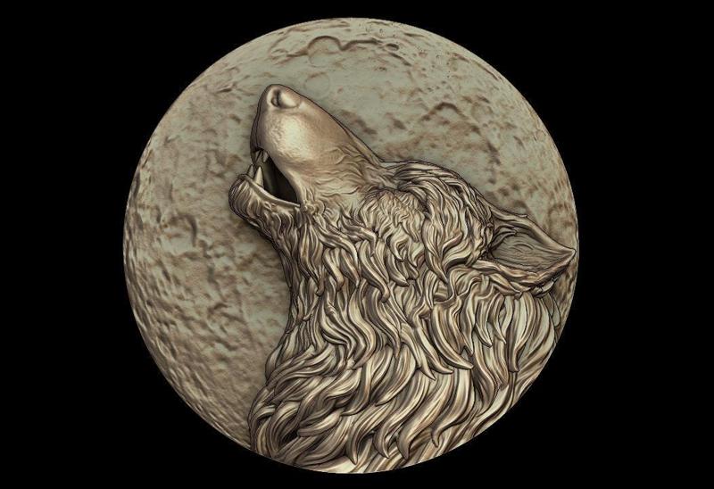 Howling Wolf Medallion