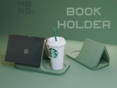 Book Holder - Minimal Design - iPad & Cup Holder