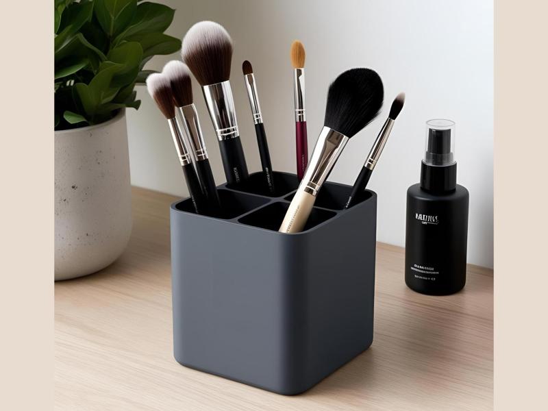 Modern Makeup Brush Holder With Four Compartments