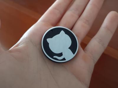 GitHub Logo NFC Keychain