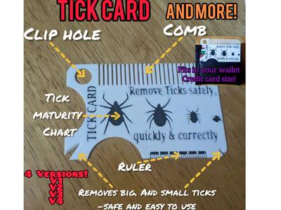 Tick Card – Credit card size – 4 versions