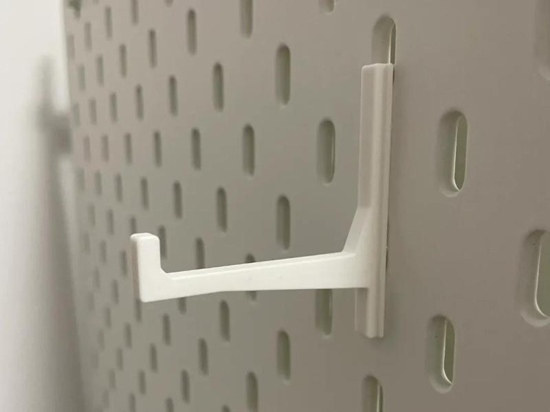 IKEA SKADIS pegboard hooks, perfectly aligned with hole spacing, reinforced structure, no wobbling, 5 lengths