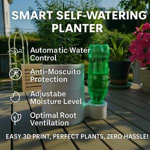 Self-Watering Planter (Modular Core Design – No Pump Needed)