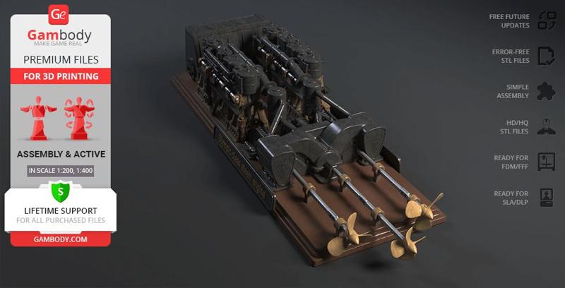 Olympic Class Steam Engine 3D Printing Model | Assembly