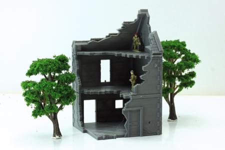 Normandy French Village House DS-T6 Destroyed and Intact