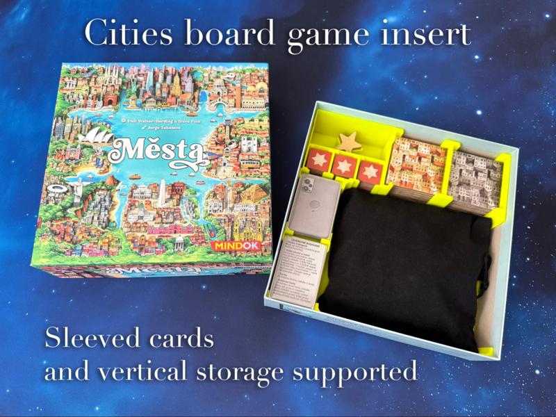 Cities board game insert