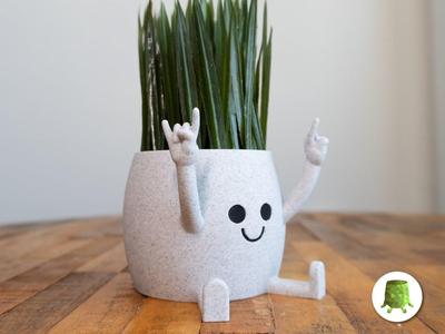 Happy Sitting Pot Horns Hand