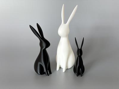 Minimalistic Easter Bunny Rabbits – Set of 3