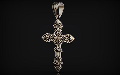 Gothic cross Pendant 01