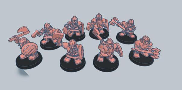 Dwarf Warriors 10mm Scale