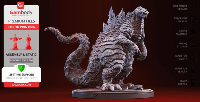 Godzilla Singular Point STL Files for 3D Printing | Assembly Model