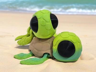 Articulated Baby Sea Turtle Fidget – NO AMS & AMS