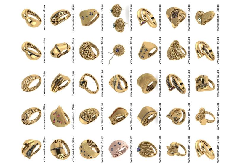 turkish  RINGS FILES 1400 PIECES READY TO PRINT