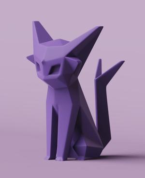Low-poly Espeon