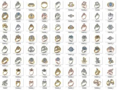 Collection 3d Ring Jewellery Models bulk