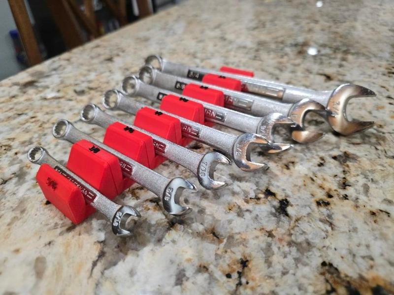 Wrench Organizer with Sizes (And Blanks)