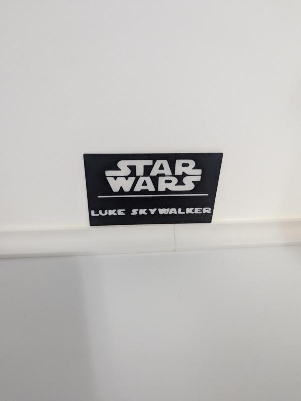 Luke Skywalker Multicolor Nameplates