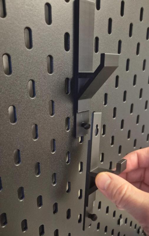 Extendable hook for IKEA skadis