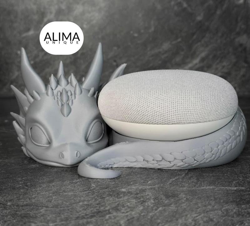 Lying baby dragon – compatible google nest mini