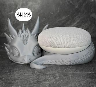 Lying baby dragon – compatible google nest mini