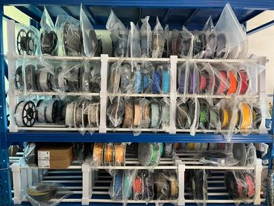 3D printed spool holder, filament rack, 3D stackable shelf. Storage organizer